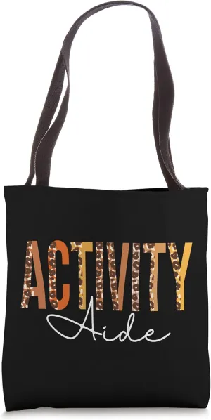 Activity Aide leopard Cute Fall Autumn Lovers Thanksgiving Tote Bag