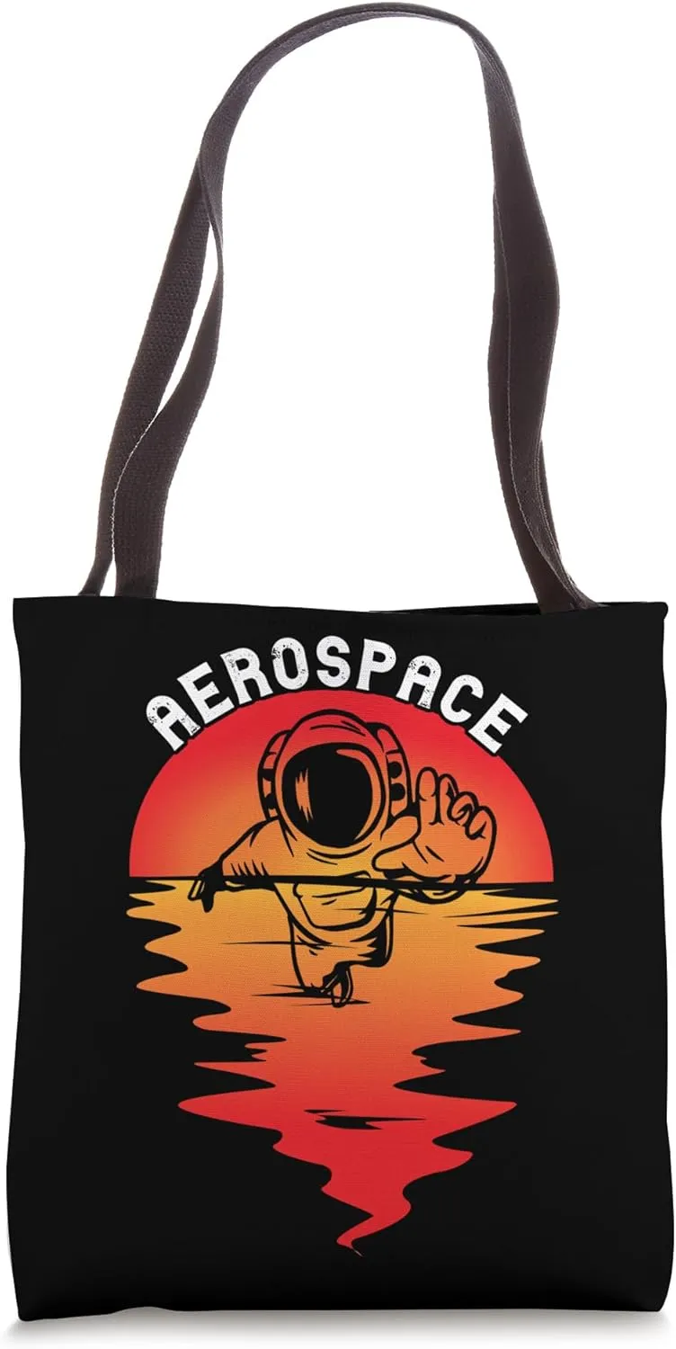 Aerospace Sunset Astronaut Aeronautical Engineer Spacecraft Tote Bag