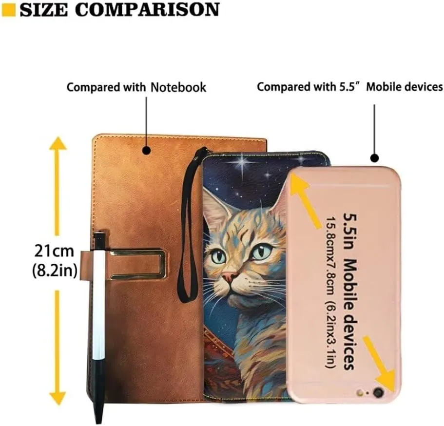 African Cats Print Card Holder Wallet For Women Large Capacity Zip Around Long Clutch Novelty Vintage Wristlet Wallet