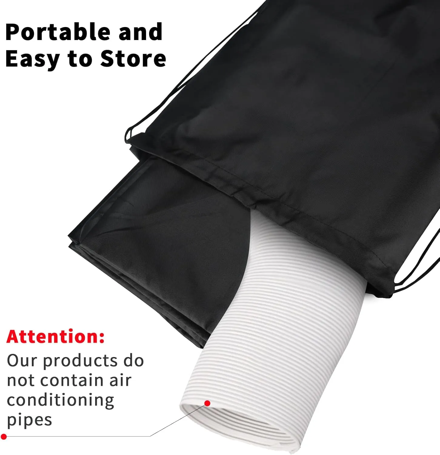 Ailelan Portable Air Conditioner Cover, 420D Fabric Wateproof AC Cover Indoor, 30 x 19 x 16 inches Anti-Dust Portable Air Conditioner Storage Bags, Protection Cover with Accessories Pouch (Black)