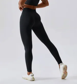 Air Flow Seamless Training Leggings-Obsidian