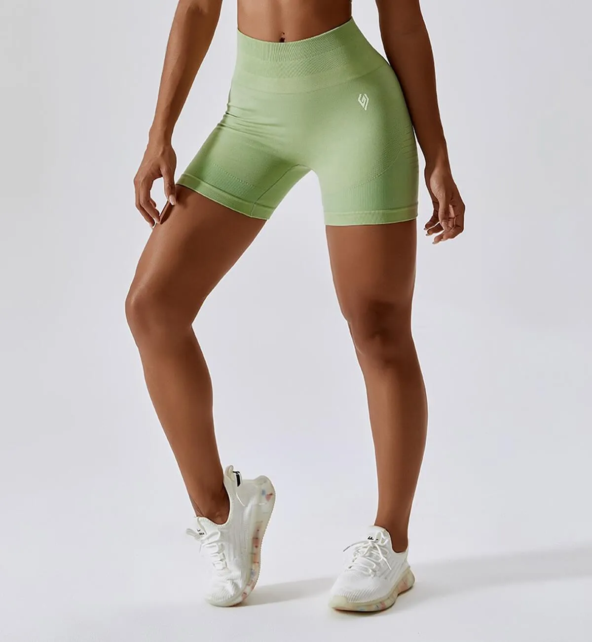 Air Flow Seamless Training Shorts-Celadon