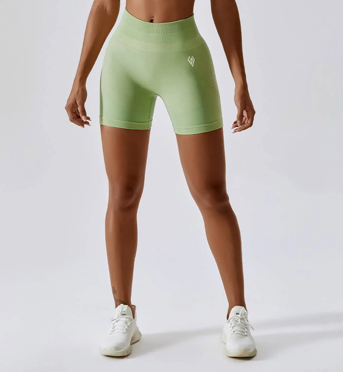 Air Flow Seamless Training Shorts-Celadon