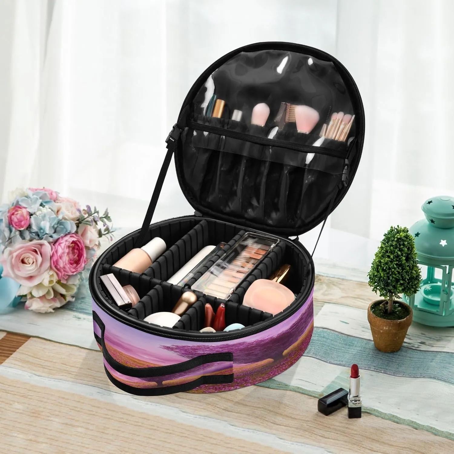 ALAZA Tree of Love Travel Cosmetic Organizer Make up Organizer Toiletry Bag