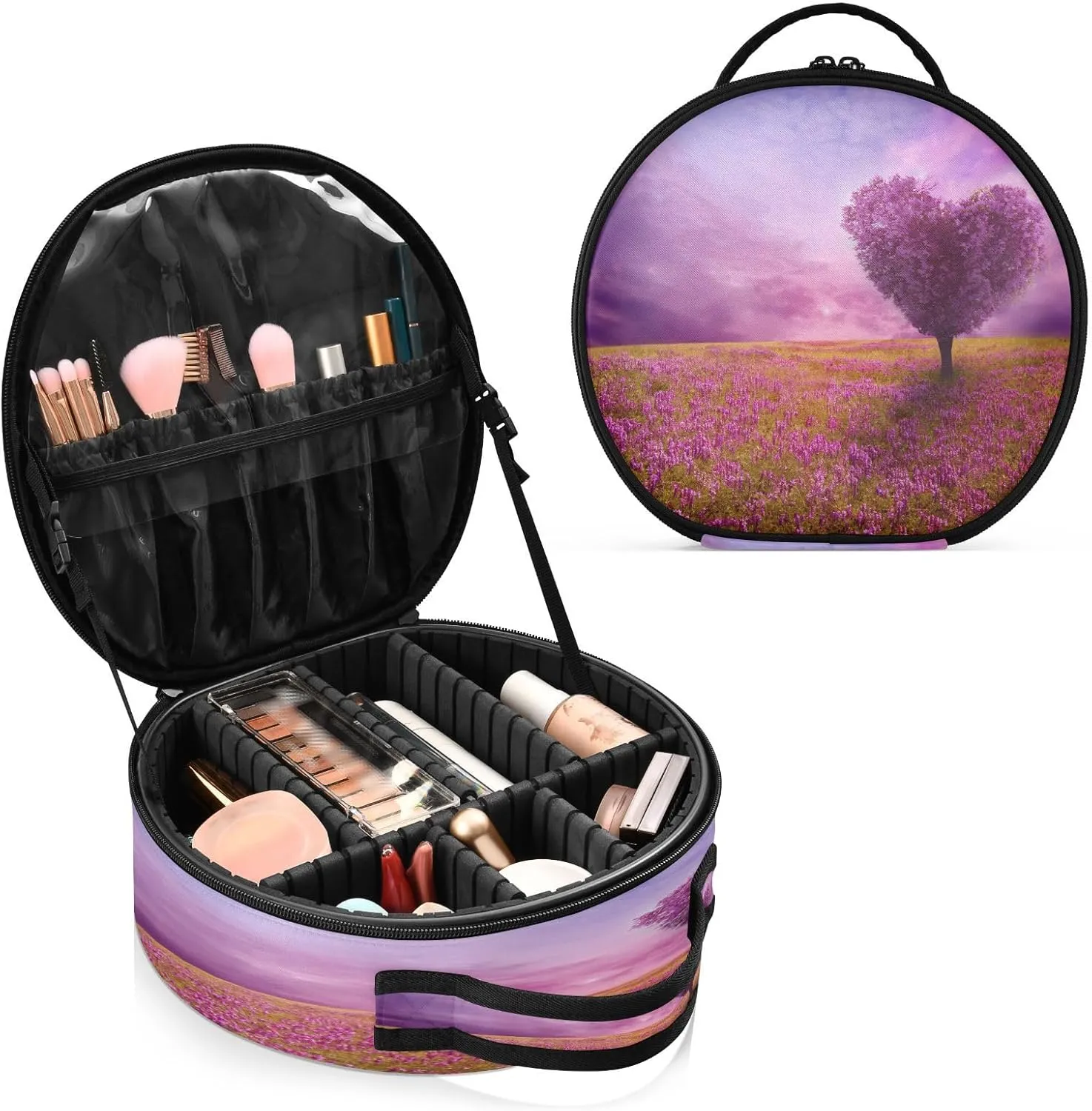ALAZA Tree of Love Travel Cosmetic Organizer Make up Organizer Toiletry Bag