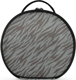 ALAZA Zebra Tiger Stripes Grunge Travel Make Up Organizer Cosmetic Brush Bags Case