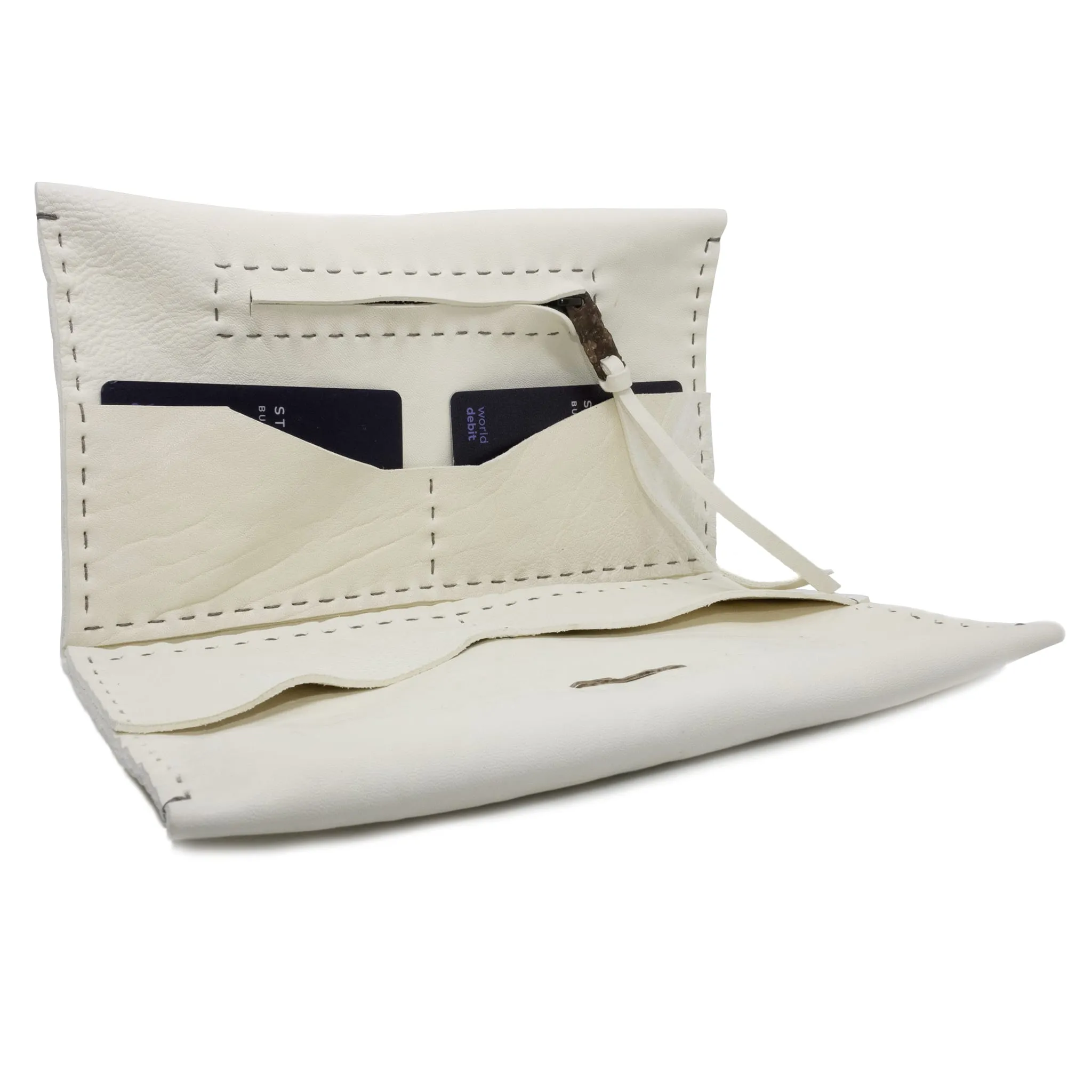 albino culatta leather long wallet
