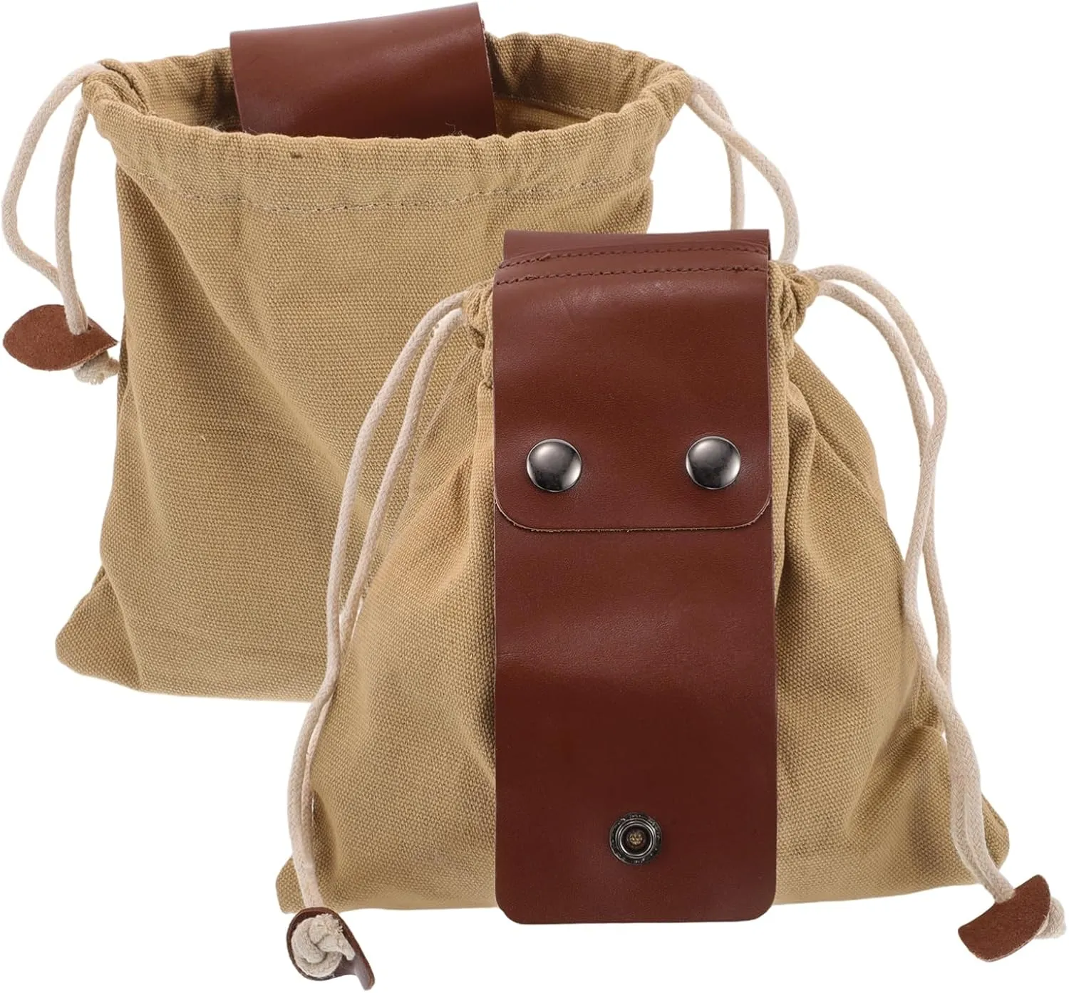 Alipis 2Pcs Collapsible Foraging Pouch Lightweight Canvas Belt Bags for Mushroom Picking Camping Hiking and Outdoor Adventures Efficient Hands Fruit Collection