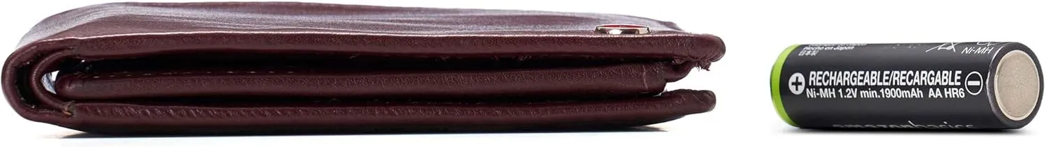 Alpine Swiss Mens Wallet for Men | RFID Protected Leather Mens Wallet | Spencer Bifold with Divided Bill Section | Gift Box | 2 ID Windows | 14 Card & Storage Pockets for Organization