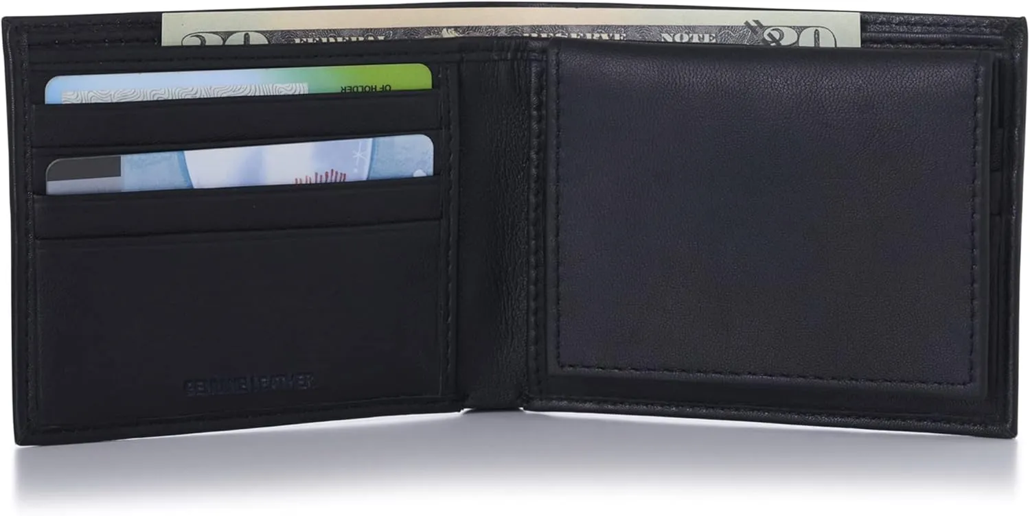 Alpine Swiss Mens Wallet Trifold Bifold Billfolds to choose from Genuine Leather Comes in Gift Bag