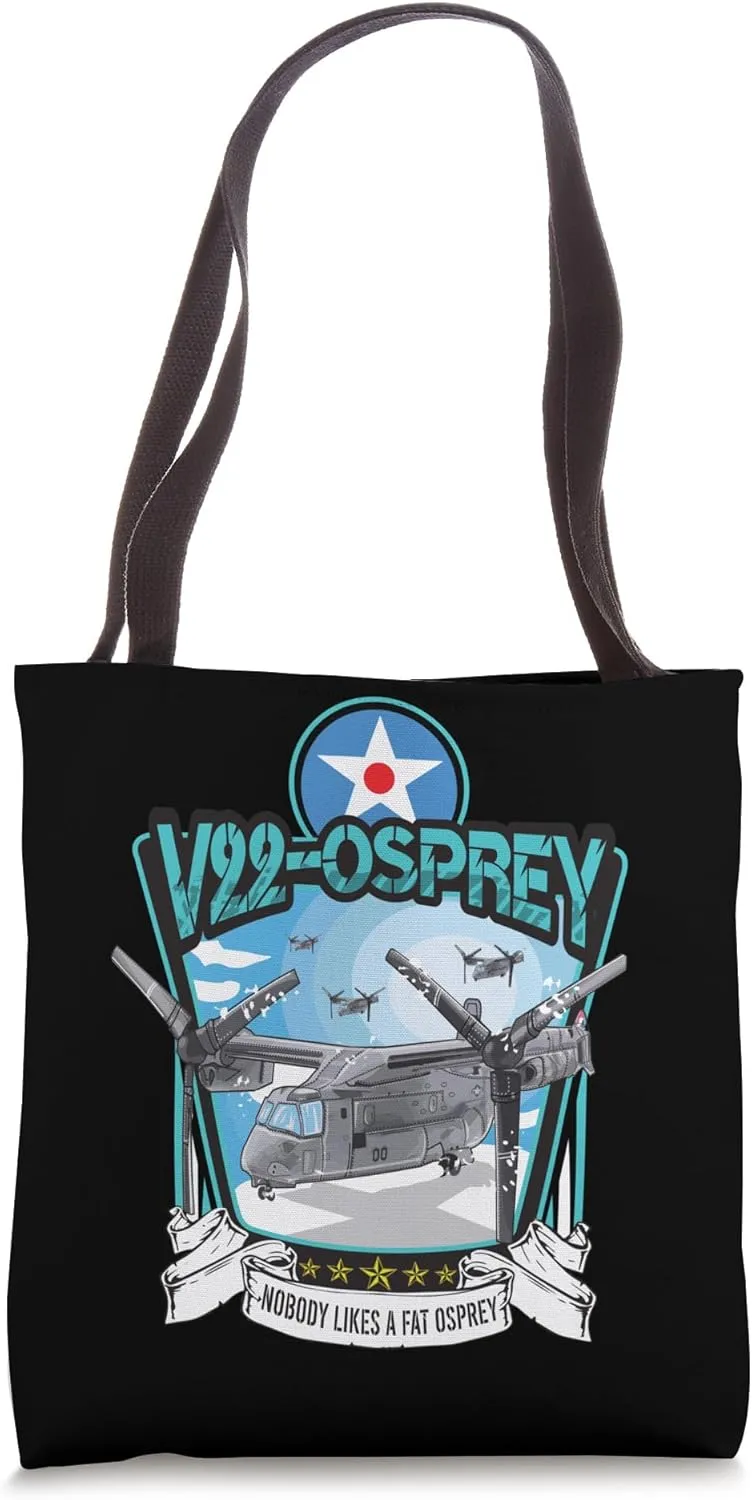 American Airforce V/STOL Military Aircraft V22 Osprey Tote Bag
