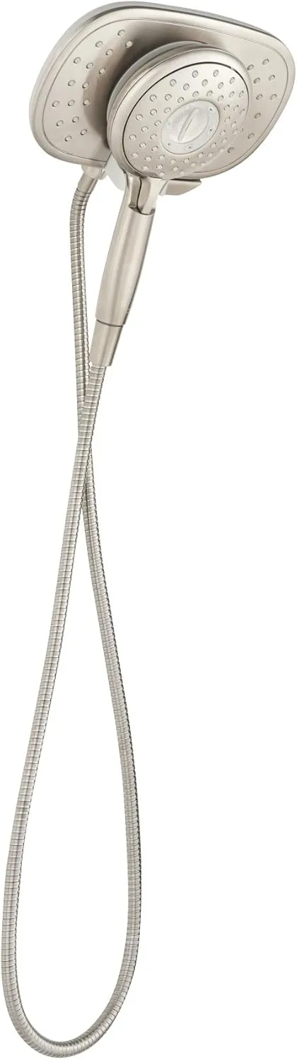 American Standard 9038254.295 Spectra Plus Duo 4-Function 2-in-1 Handheld and Fixed Shower Head 1.8 GPM, Brushed Nickel