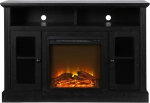 Ameriwood Home Chicago Electric Fireplace TV Console for TVs up to a 50", Black