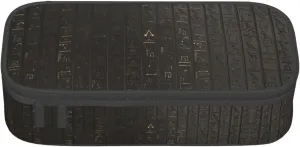 Ancient Egyptian Hieroglyph Print Pencil Case,Pencil Pouch With Zipper Compartments,Pen Holder Bag/Organizer