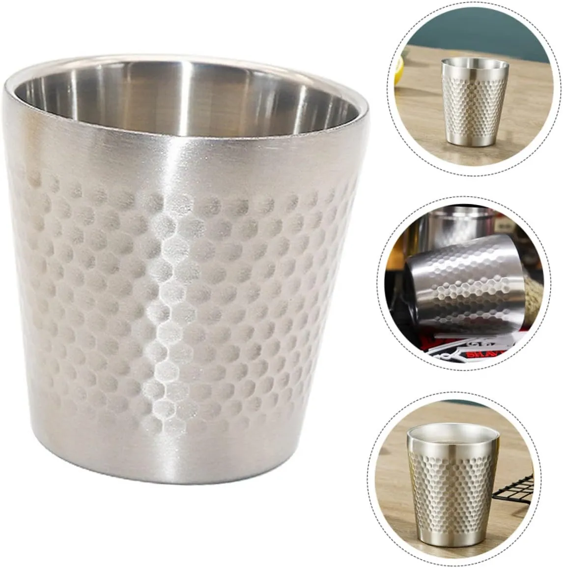 Angoily 3pcs Stainless Steel Shaving Bowl for Men Foaming Vessel Rustproof Design for Shaving Soap Mixing Convenient for Easy Storage