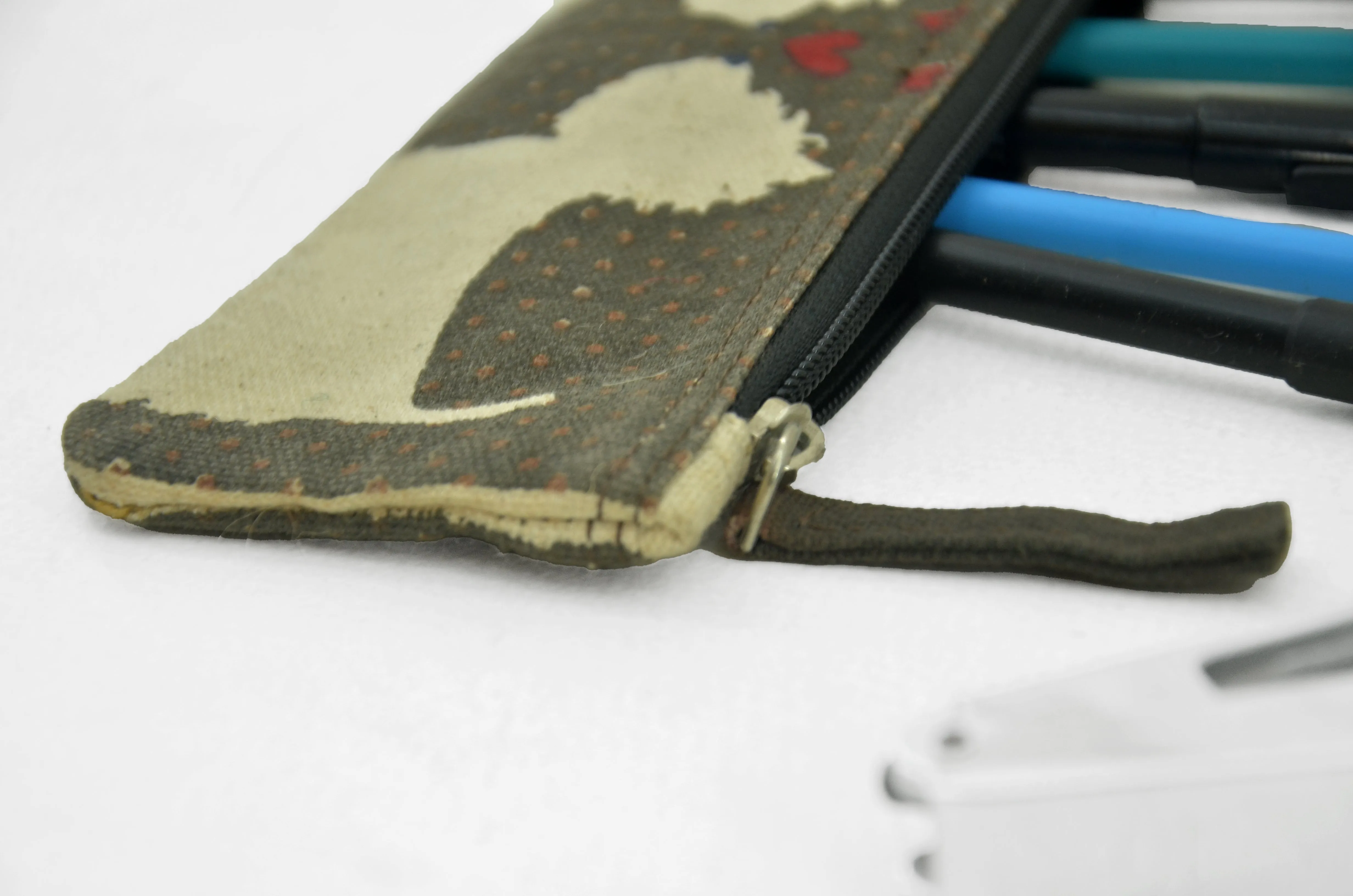 Animal Print Pencil Pouch/Case- Dog