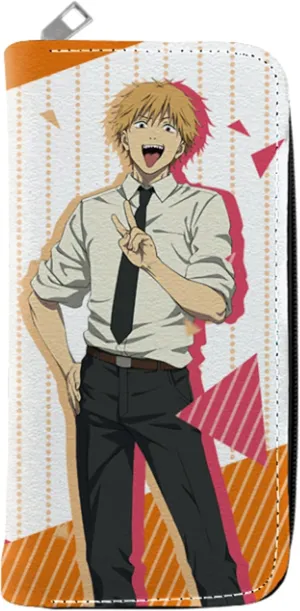 Anime Chainsaw Man Wallet Long Bifold Purse Credit Card Holder 11