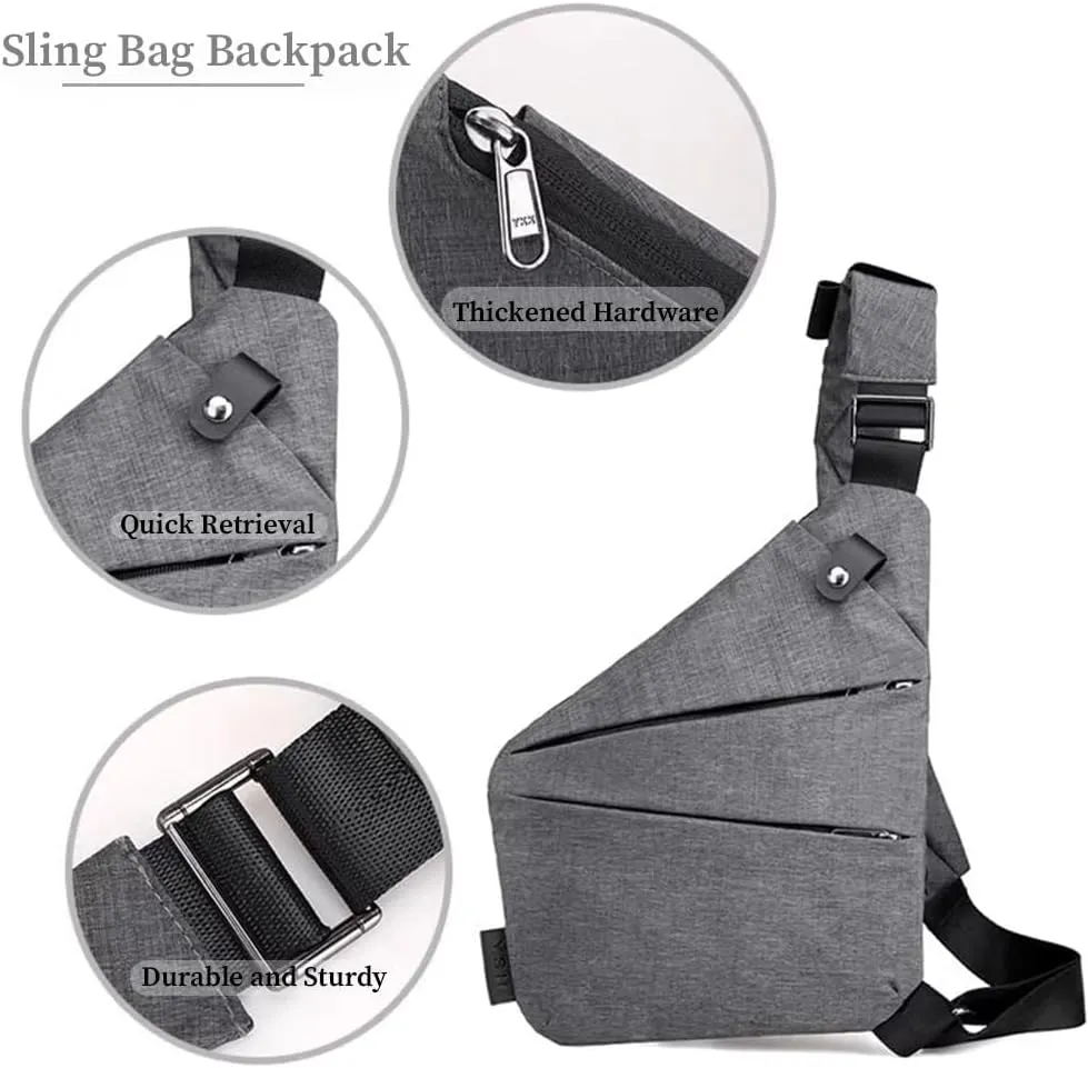 Anti Theft Travel Bag,Waterproof Sling Chest Bag, Crossbody Multi Pockets Shoulder Bag for Men Women