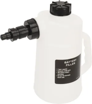 ARAMOX 2 Liter Battery Filler Car Battery Liquid Filling Jug Drip Auto Shutoff Valve for Cars Trucks RV Carts Prevent Overfilling and Spills During Battery Maintenance, ARAMOXzcs5a9ek8n