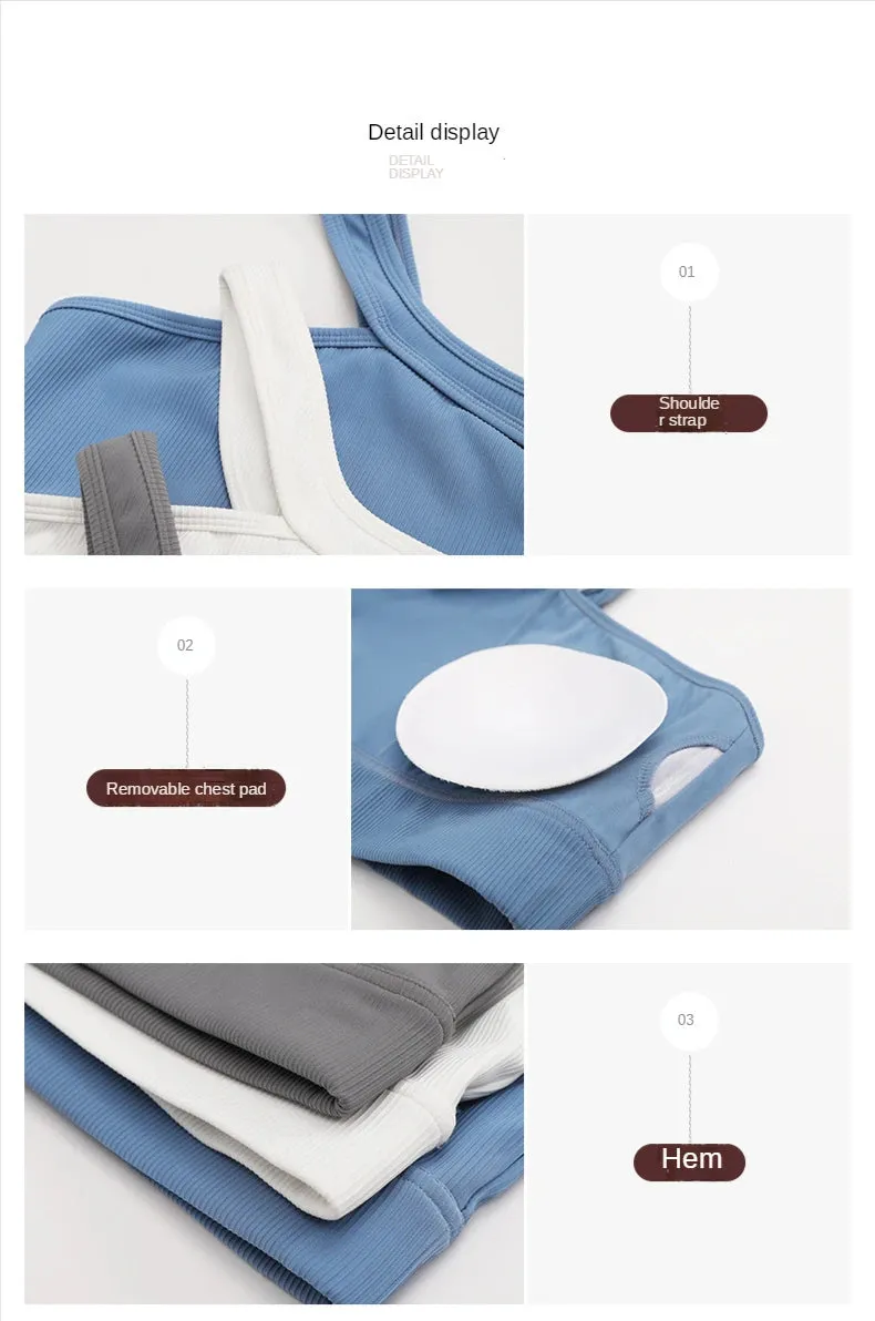 Aria Ribbed One Shoulder Sports Bra