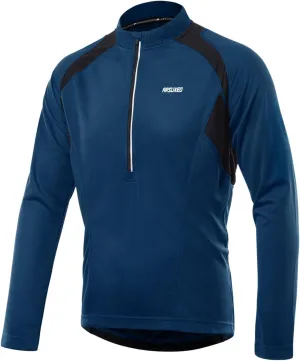 ARSUXEO Men's Half Zipper Cycling Jerseys Long Sleeves Mountain Bike Shirts 6031