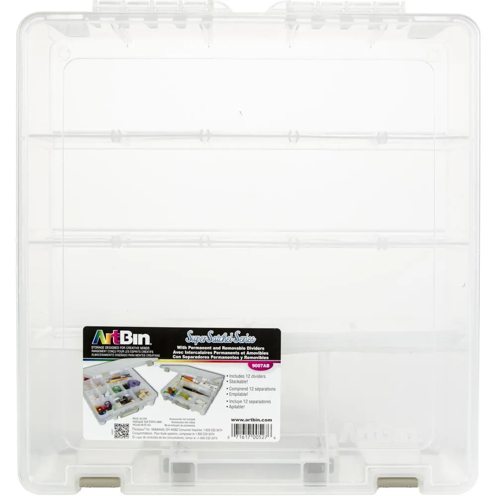 ArtBin Super Satchel 3-15 Compartments, 15.25"X14"X3.5", Translucent
