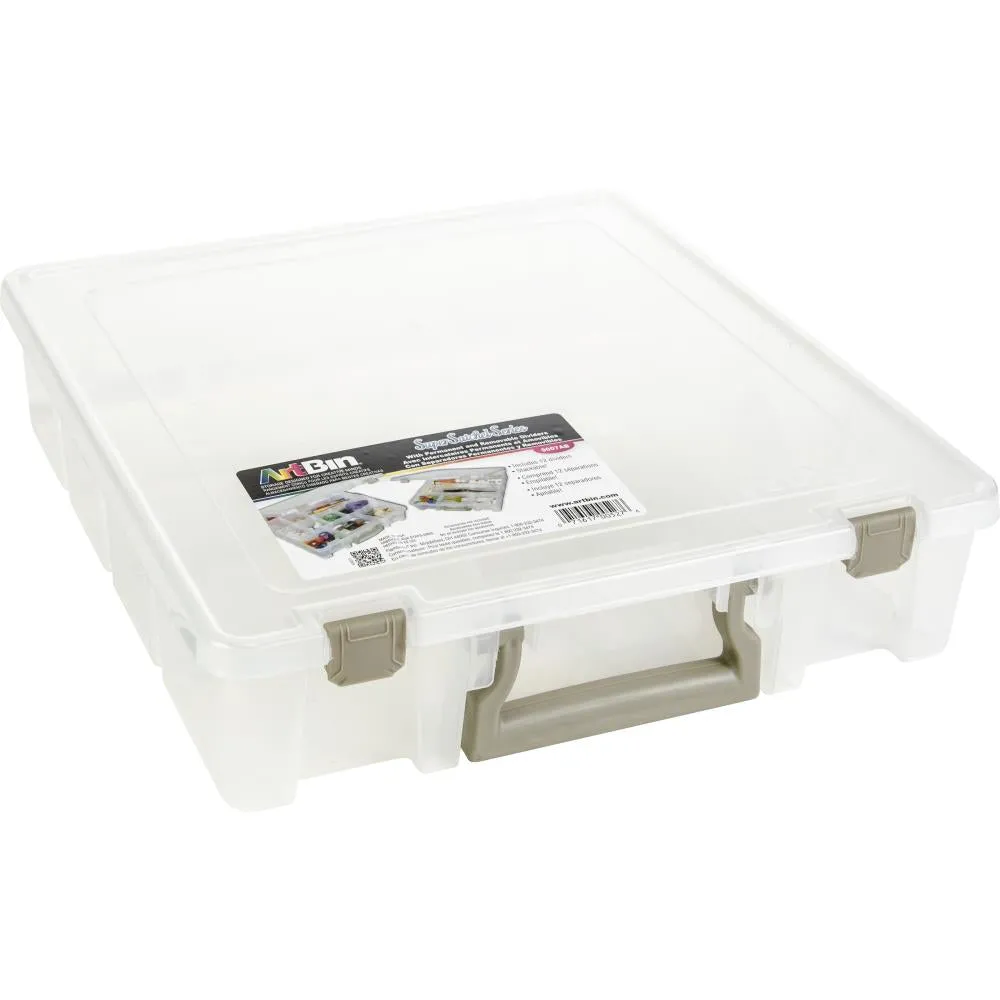 ArtBin Super Satchel 3-15 Compartments, 15.25"X14"X3.5", Translucent