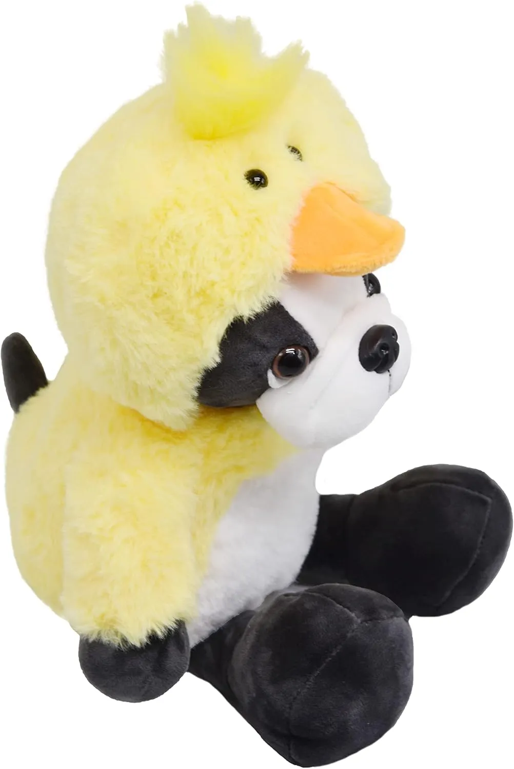 BABOLI Cuddly French Bulldog Stuffed Animals Soft Toys with Adorable Duck-Style Costumes Super Cute Bulldog Plush Animal for Birthday Gifts or Party Supplies Good Choice for Children 10 Inch