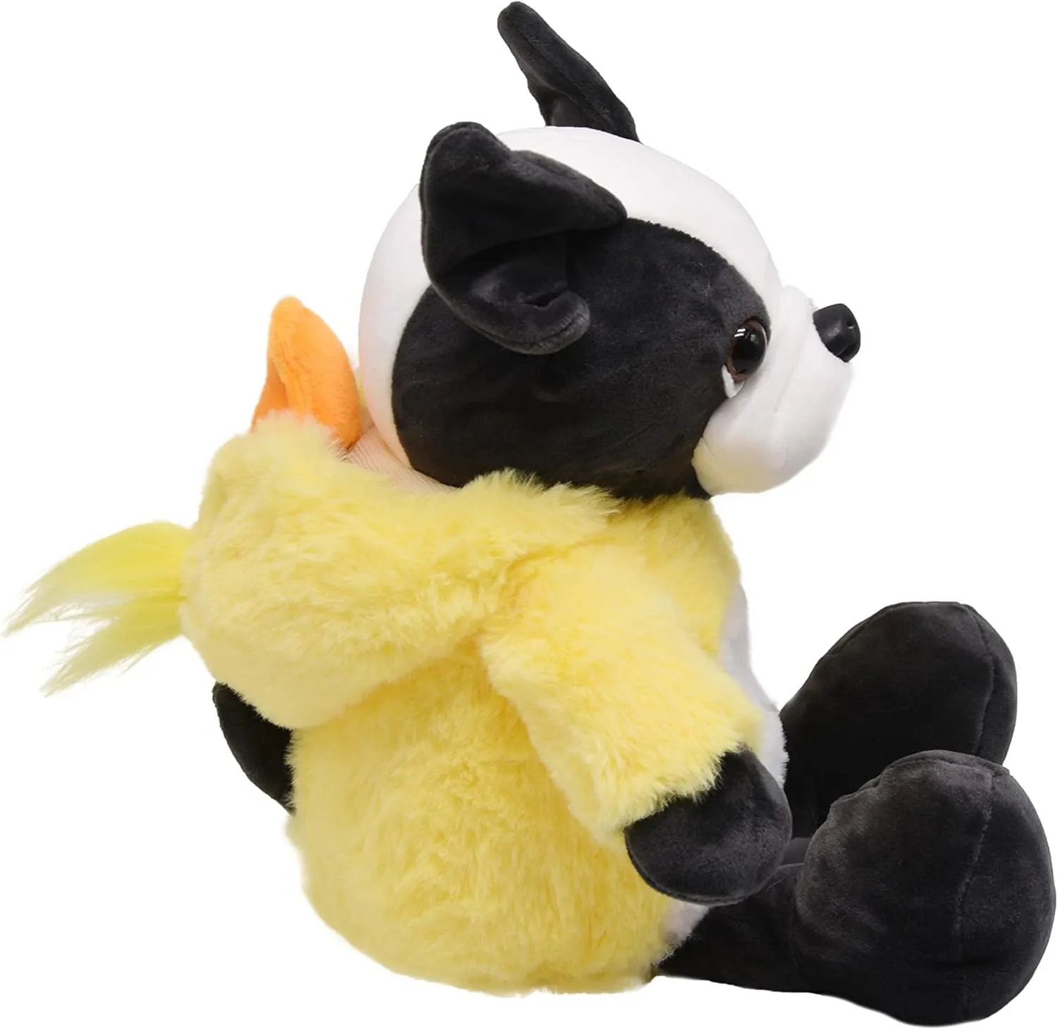BABOLI Cuddly French Bulldog Stuffed Animals Soft Toys with Adorable Duck-Style Costumes Super Cute Bulldog Plush Animal for Birthday Gifts or Party Supplies Good Choice for Children 10 Inch
