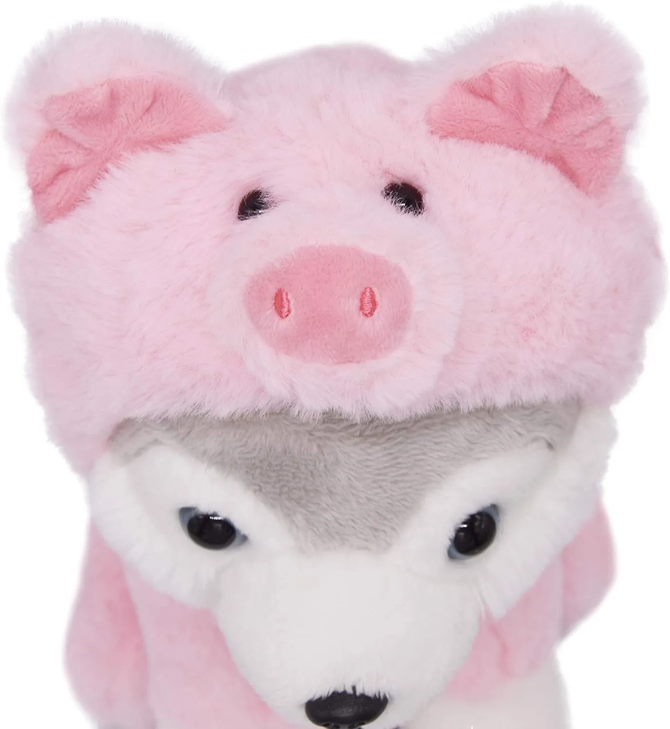 BABOLI Cuddly Husky Stuffed Animals| Soft Toys with Adorable Pig Costumes| Super Cute Husky Dog Plush Animal for Birthday Gifts or Party Supplies| Good Choice for Children|10 Inch