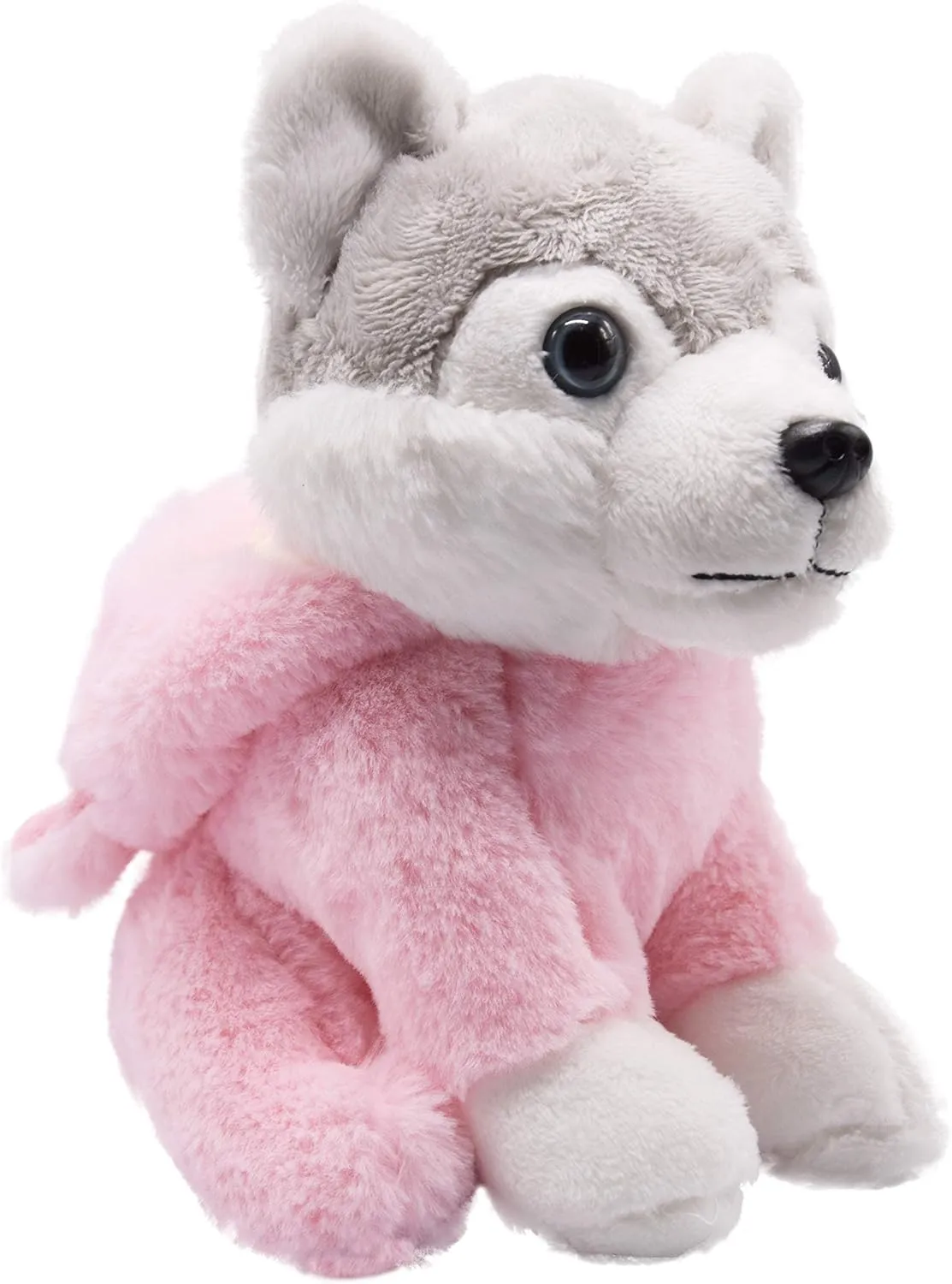 BABOLI Cuddly Husky Stuffed Animals| Soft Toys with Adorable Pig Costumes| Super Cute Husky Dog Plush Animal for Birthday Gifts or Party Supplies| Good Choice for Children|10 Inch