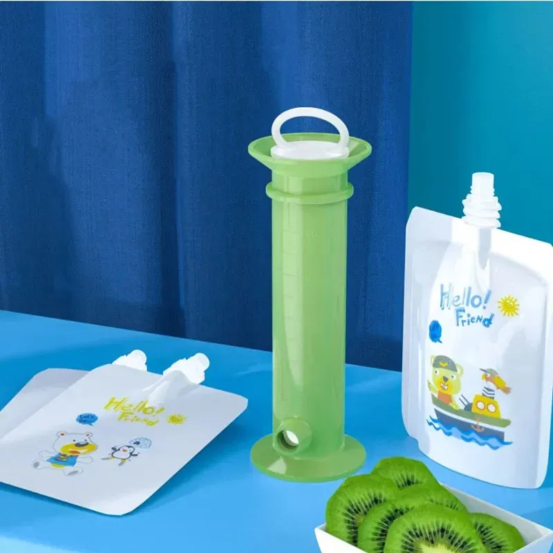 Baby Food Pouch Filling Dispenser & Storage Bags for Newborn Purees