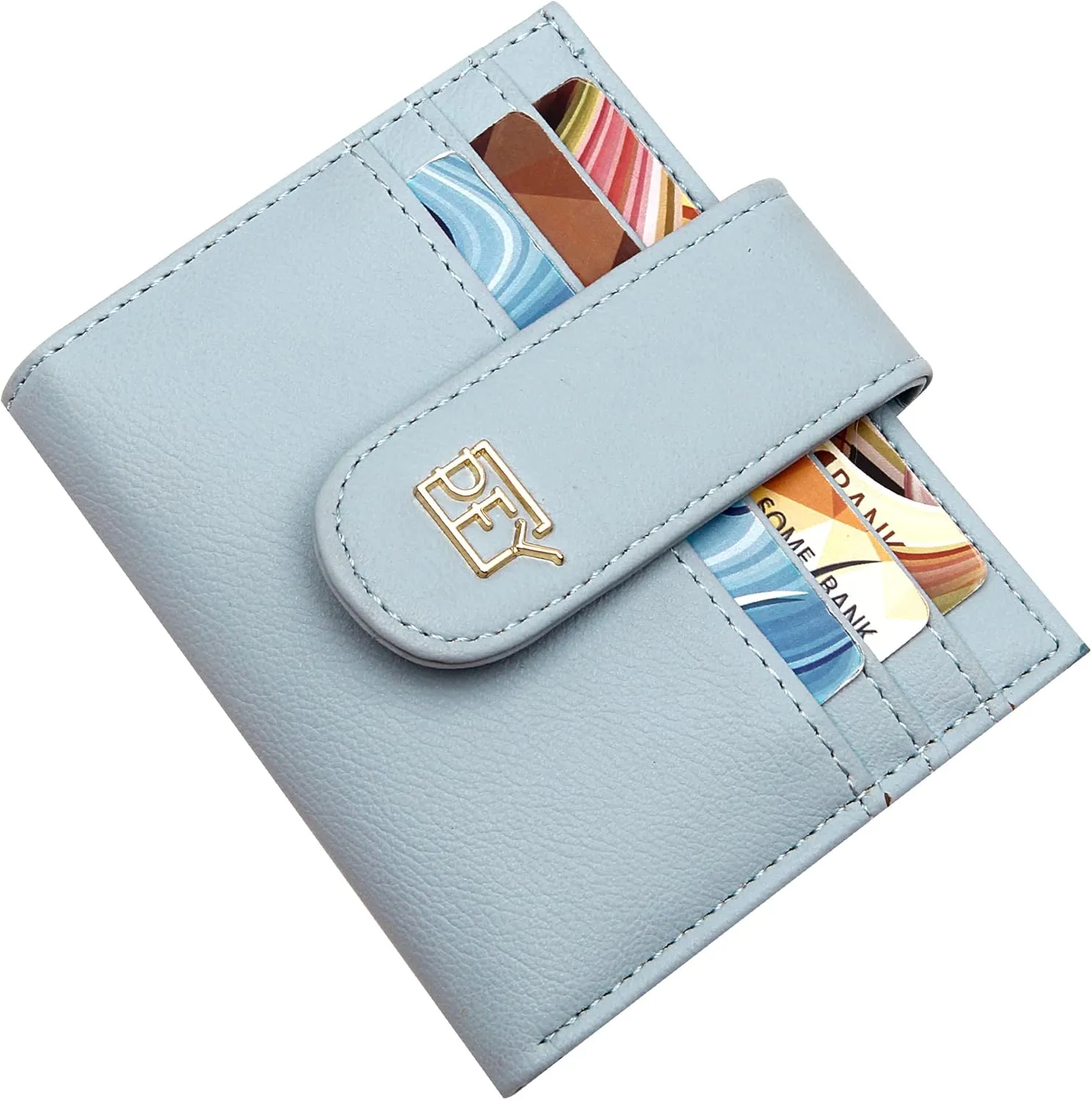Badiya Small Wallets for Women Bifold Multi Card Case Wallet Slim Credit Card Holder with Zipper Coin Purse