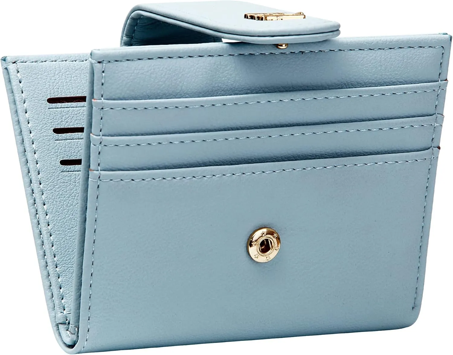Badiya Small Wallets for Women Bifold Multi Card Case Wallet Slim Credit Card Holder with Zipper Coin Purse