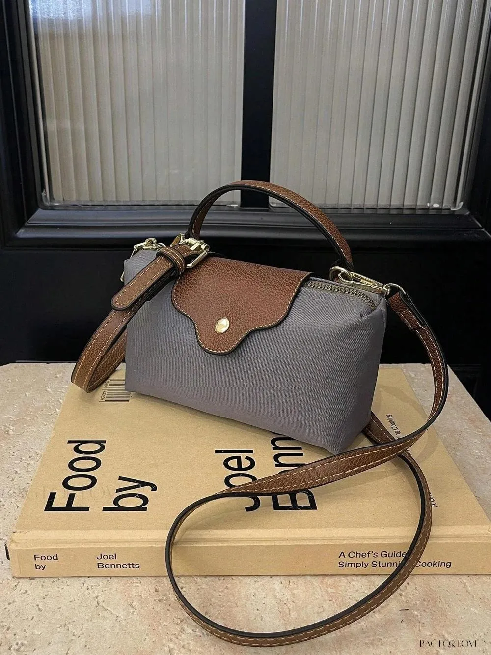 BagForLove - Mini Top Handle Nylon Handbag for Teen Girls and Working Women