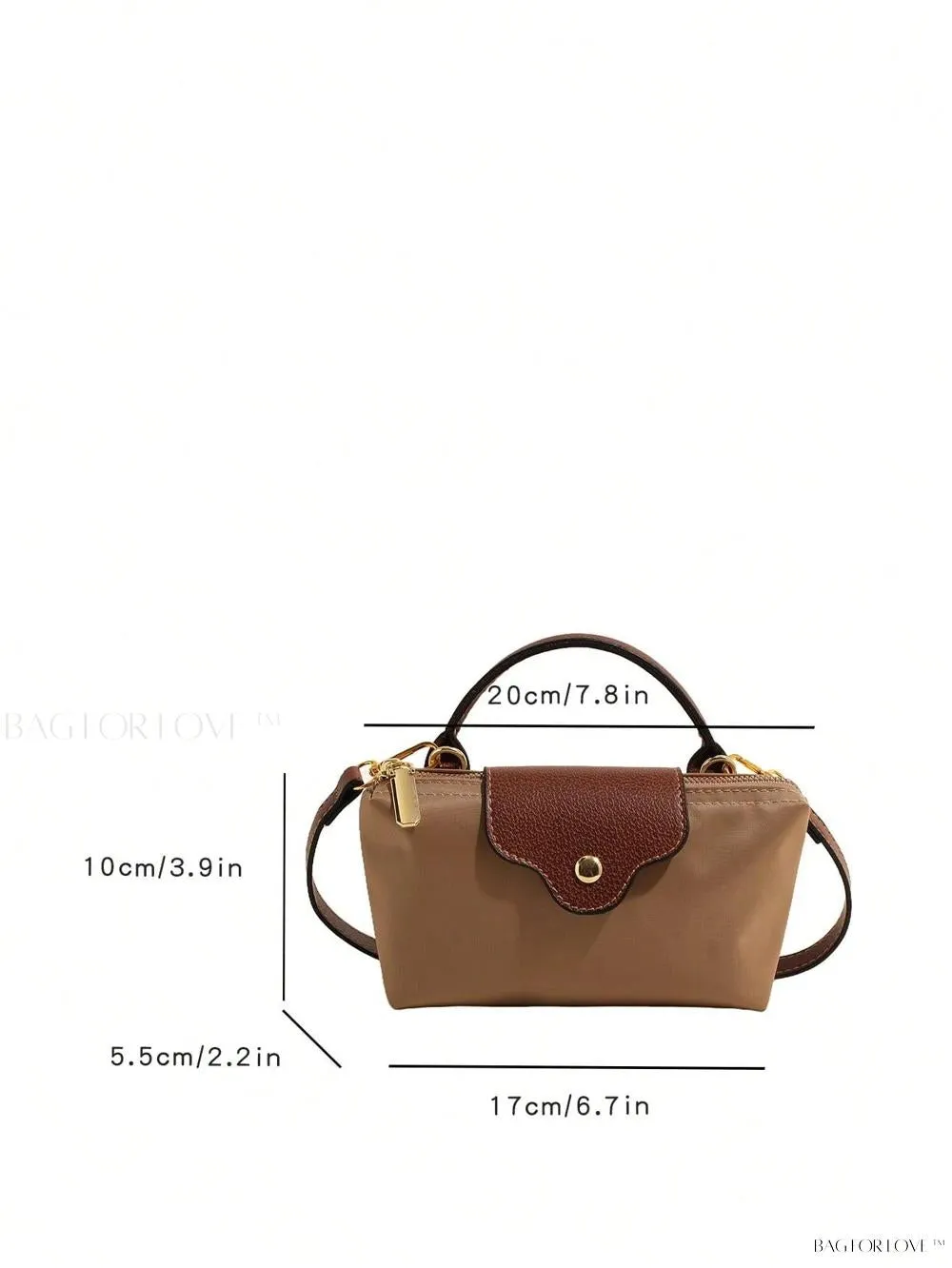 BagForLove - Mini Top Handle Nylon Handbag for Teen Girls and Working Women