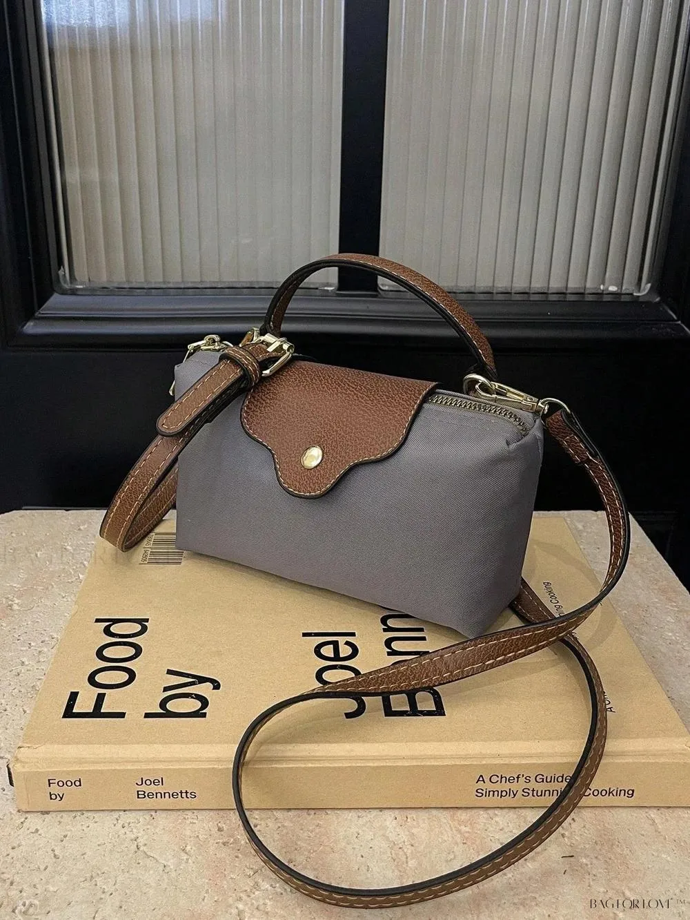 BagForLove - Mini Top Handle Nylon Handbag for Teen Girls and Working Women