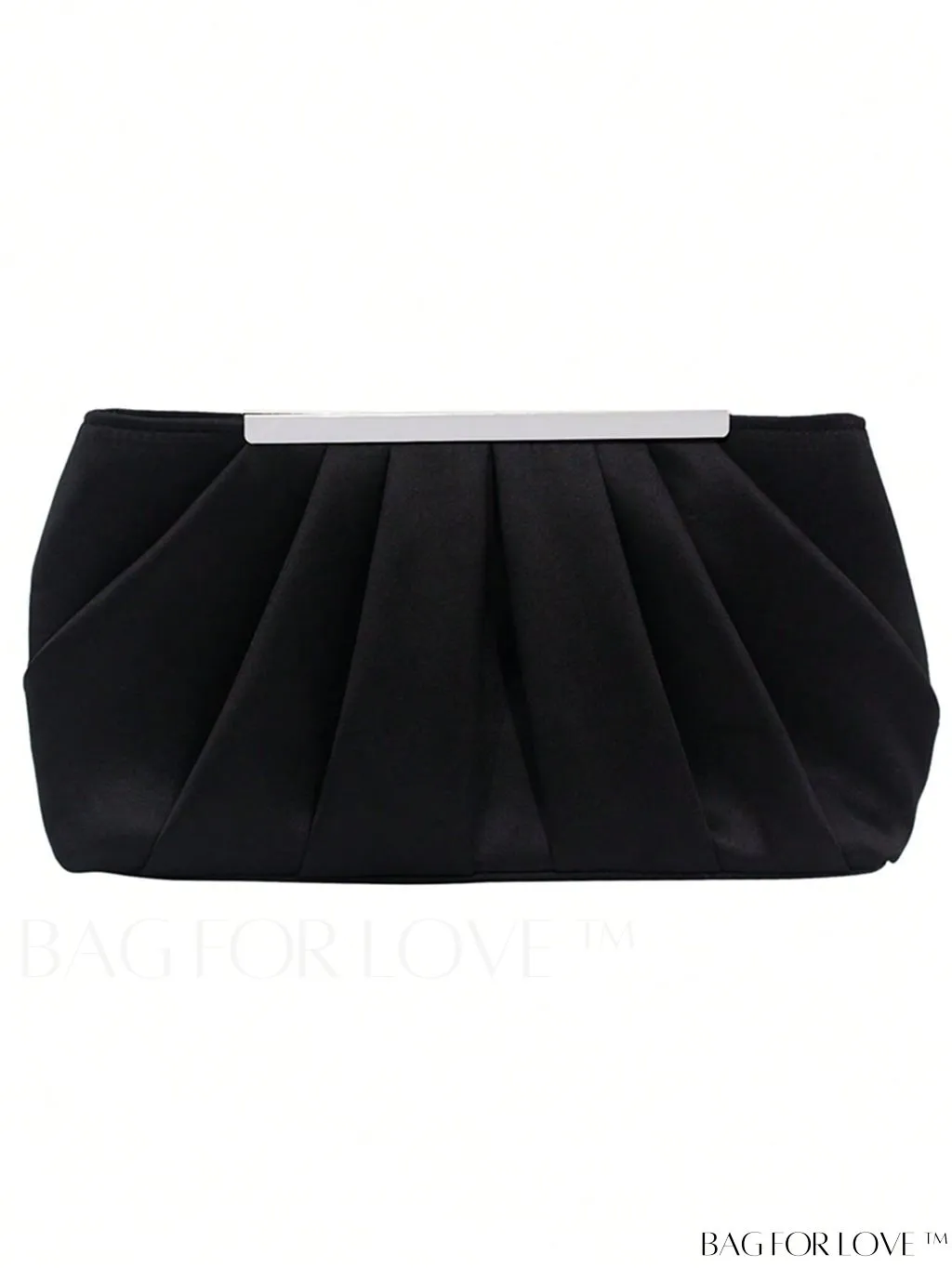 BagForLove - Minimalist PU Ruched Black Bag