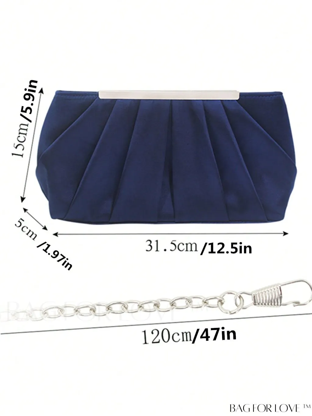 BagForLove - Minimalist PU Ruched Black Bag