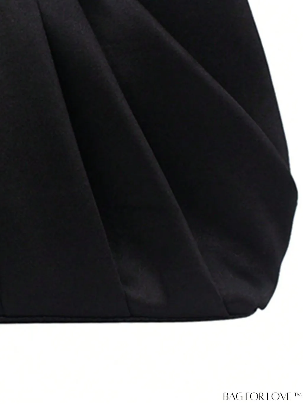 BagForLove - Minimalist PU Ruched Black Bag