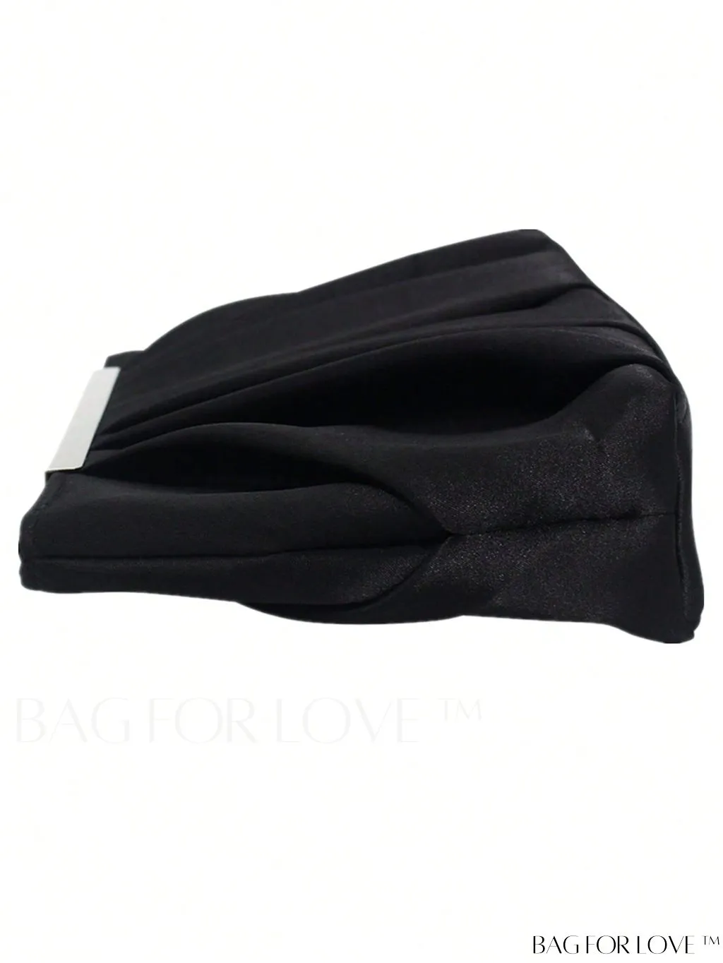 BagForLove - Minimalist PU Ruched Black Bag