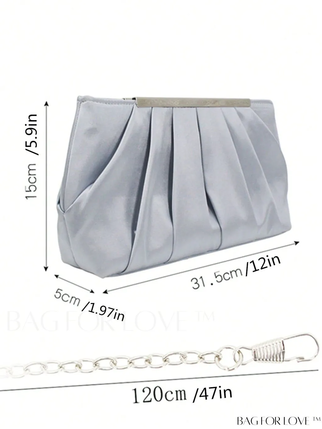 BagForLove - Minimalist PU Ruched Black Bag