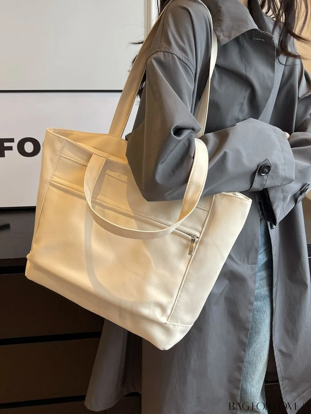 BagForLove - Premium Womens Shoulder Bag: Spacious, Lightweight, and Durable Shopping Tote, crafted from Nylon