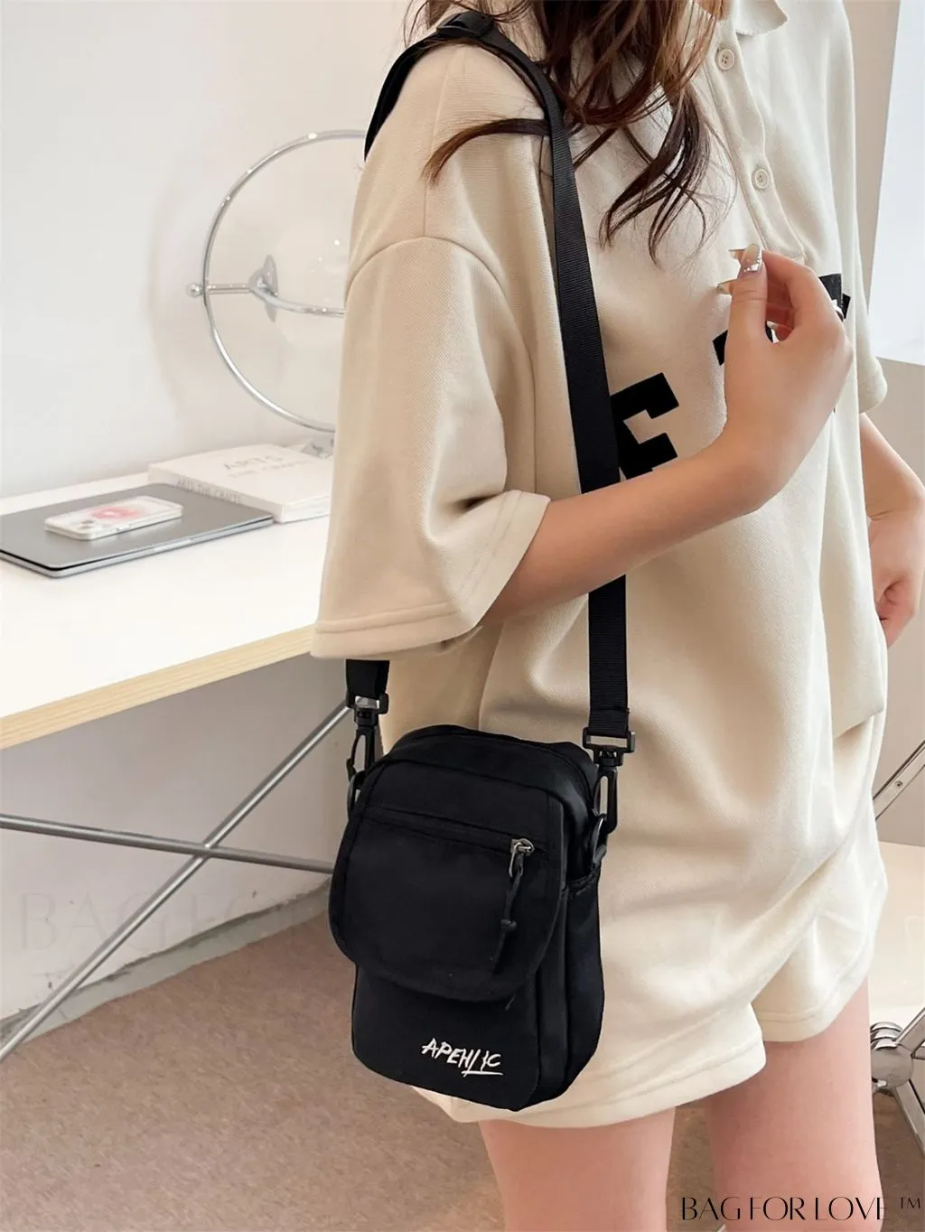 BagForLove - Womens Canvas Crossbody Bag: Stylish Oxford Phone & Shopping Wallet for Students