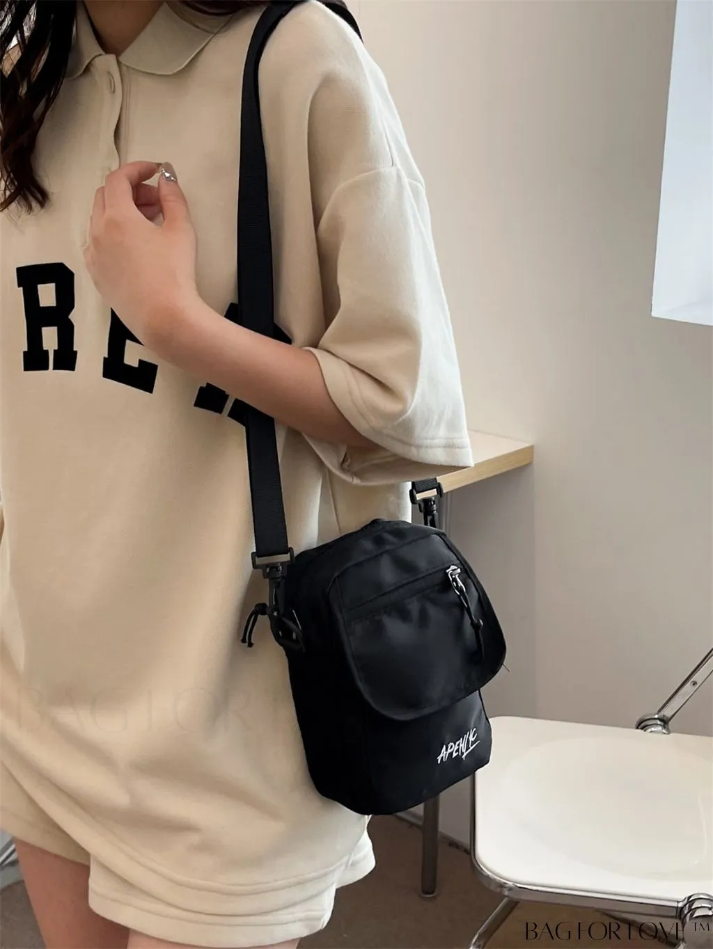 BagForLove - Womens Canvas Crossbody Bag: Stylish Oxford Phone & Shopping Wallet for Students