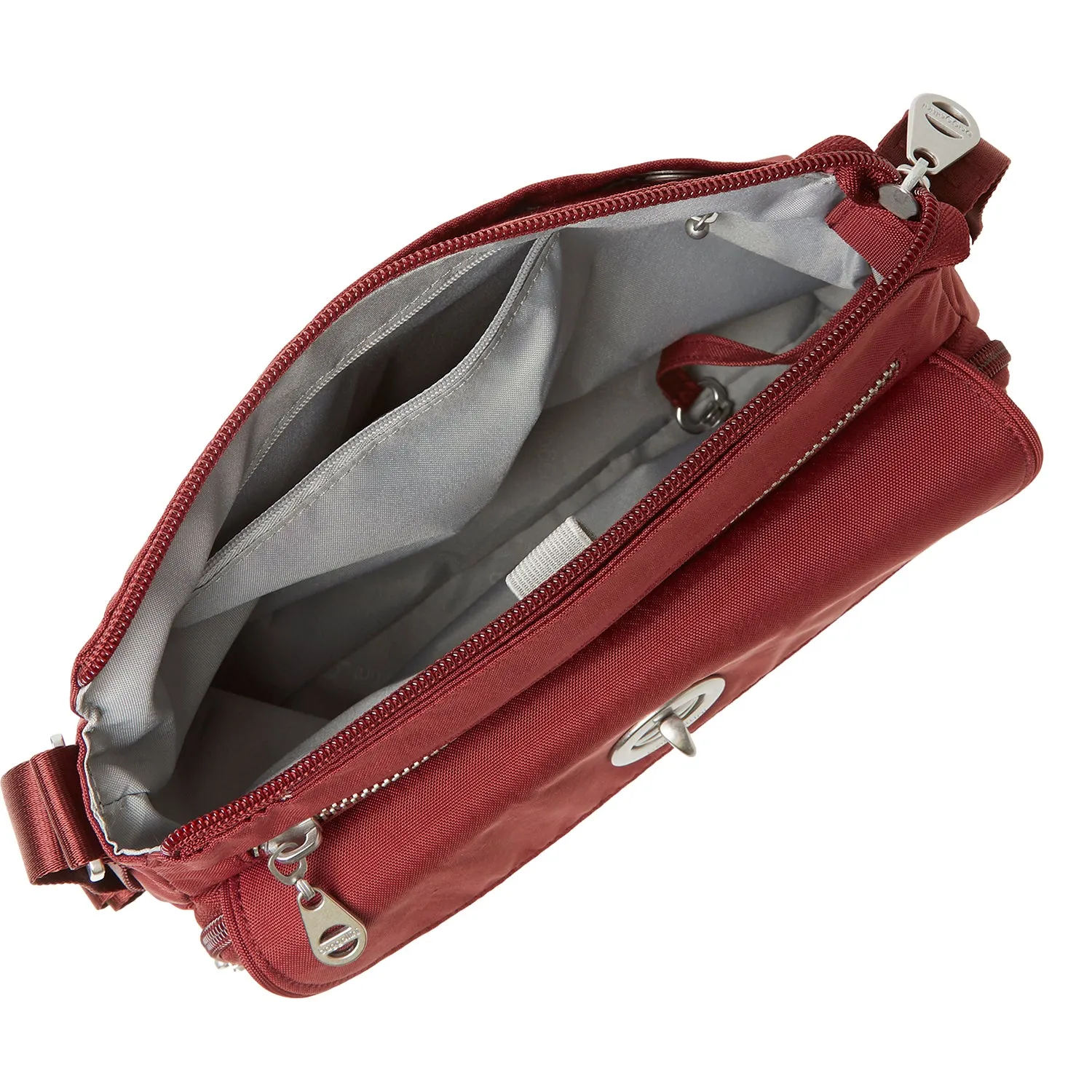 Baggallini Calais Crossbody Bagg Russet Red Nylon