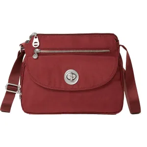 Baggallini Calais Crossbody Bagg Russet Red Nylon