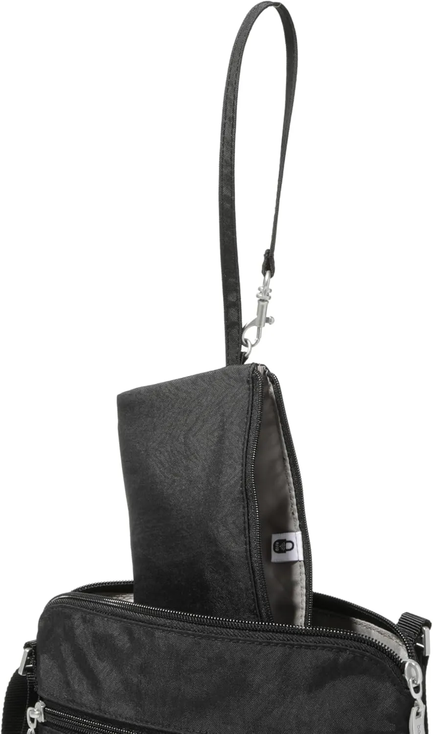 Baggallini Pocket Crossbody Bags for Women 8x8 Small Lightweight Durable Nylon Water-resistant Travel Purse W/Rfid Wristlet