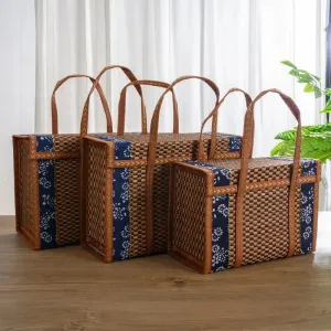 Bamboo Picnic Storage Basket