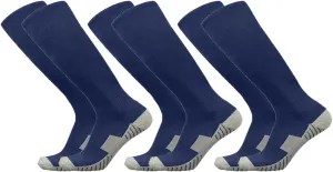 Baseball Socks 3 Pairs for Kid Youth Adult(4-20 Years Old) Team Sport Athletic Soccer Socks Cushion Softball Socks